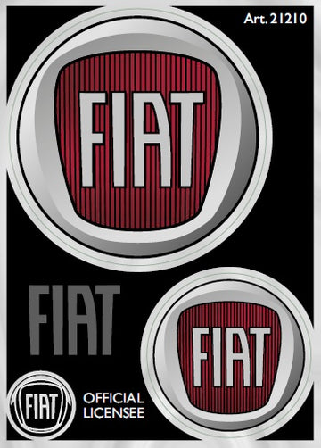 Fiat Adesivi Chrome Tabs 94X131mm ROSSO 2 LOGHI